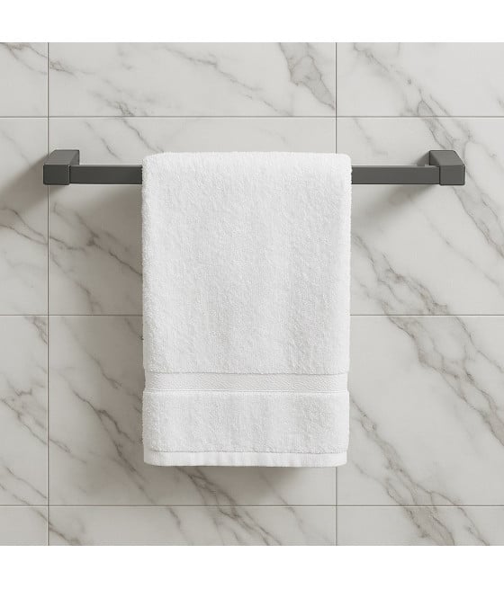 PORTA ASCIUGAMANO LUNGO 60CM STILIZZATO ACCIAIO GRIGIO BAGNO 87944