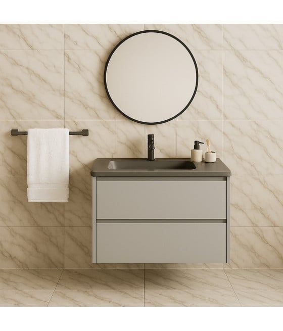 PORTA ASCIUGAMANO LUNGO 60CM STILIZZATO ACCIAIO GRIGIO BAGNO 87944