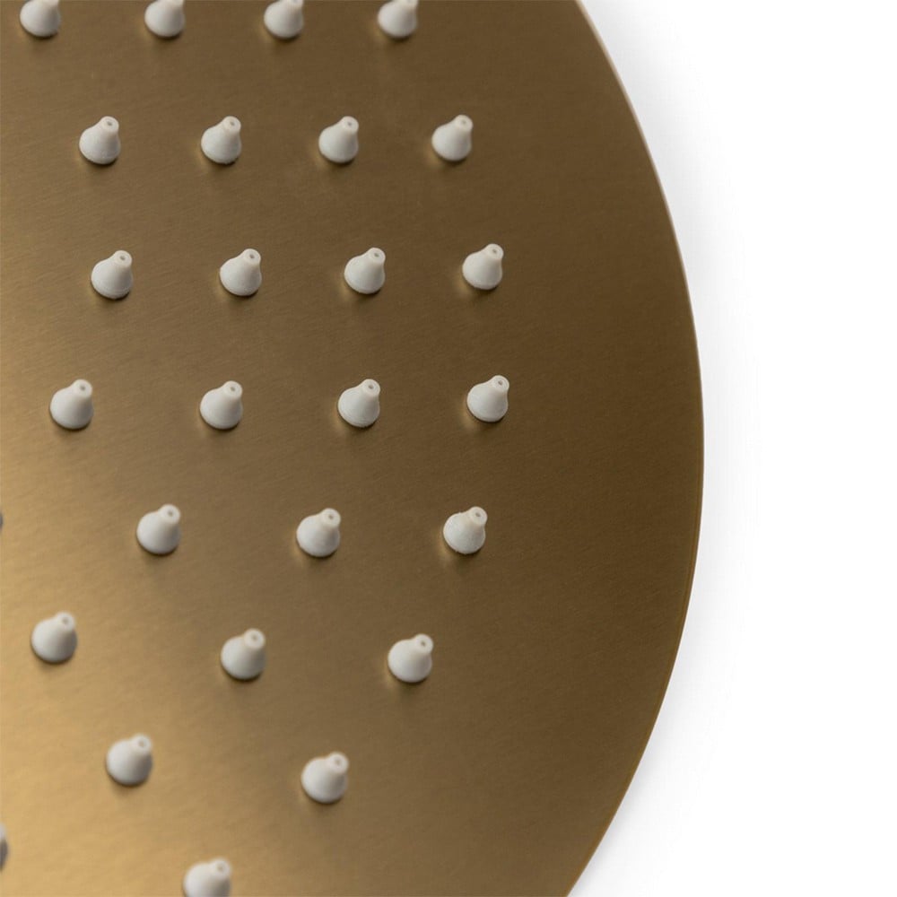 SOFFIONE DOCCIA ULTRA SLIM ROTONDO Ø25CM ORO SATINATO BAGNO 87884