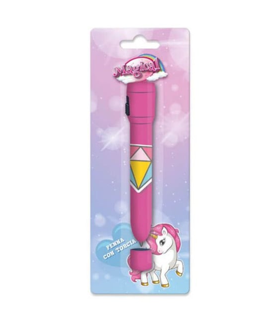 PENNA CON TORCIA GRAFICA MAGICO UNICORNO SCUOLA REGALO BAMBINE 735577