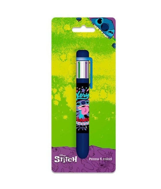 PENNA CON 6 COLORI STITCH SCUOLA REGALO CANCELLERIA PER BAMBINI 961761