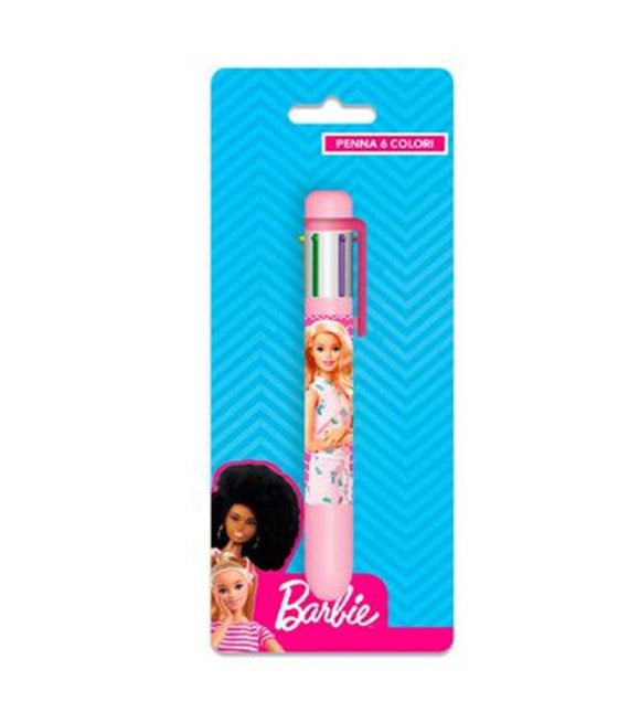 PENNA CON 6 COLORI BARBIE SCUOLA REGALO CANCELLERIA PER BAMBINE 961693