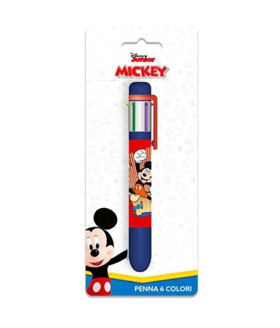 PENNA CON 6 COLORI TOPOLINO SCUOLA REGALO CANCELLERIA PER BAMBINI 961716