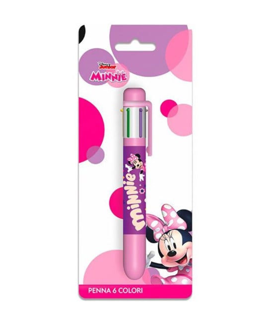 PENNA CON 6 COLORI MINNIE SCUOLA REGALO CANCELLERIA PER BAMBINE 961723