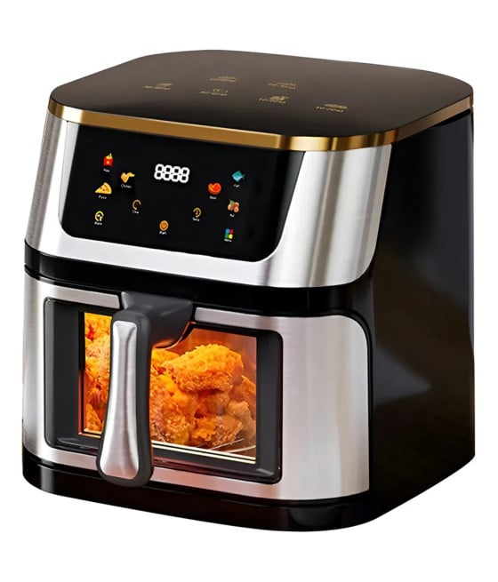 FRIGGITRICE AD ARIA DA 10 LITRI SENZA OLIO DIGITALE 2800W CON FINESTRA