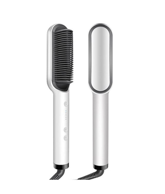 SPAZZOLA PETTINE PIASTRA LISCIANTE ELETTRICA PER CAPELLI 5 TEMPERATURE