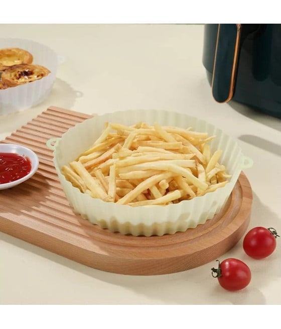 SET 10PZ CESTINO IN SILICONE PER COTTURA FORNO FRIGGITRICE AD ARIA