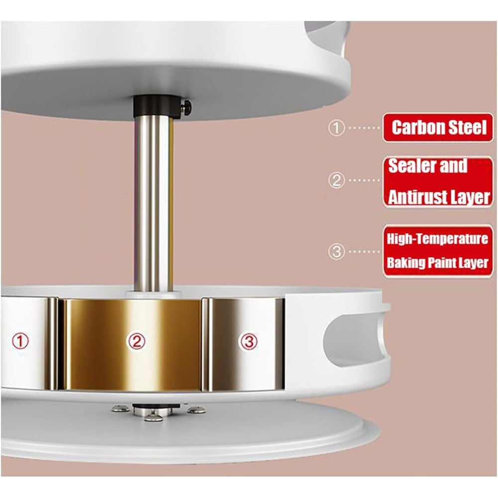 PORTASPEZIE ORGANIZER MENSOLA GIREVOLE 360° PER CUCINA BAGNO 2 LIVELLI
