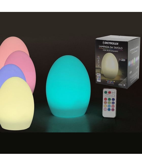 LAMPADA DA TAVOLO 3 LED CON TELECOMANDO 12 COLORI + MODALITÀ FLASH