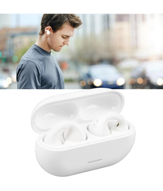 CUFFIE WIRELESS BLUETOOTH AURICOLARI CONDUZIONE OSSEA SCATOLA RICARICA