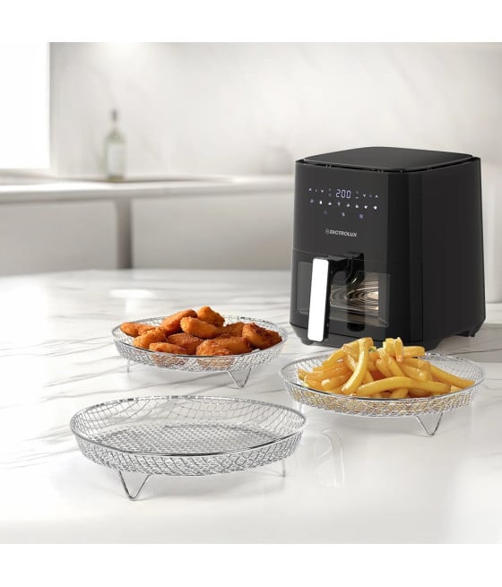 SET 3 GRIGLIE IN ACCIAIO PER FRIGGITRICE AD ARIA H4,5XØ20CM IMPILABILI