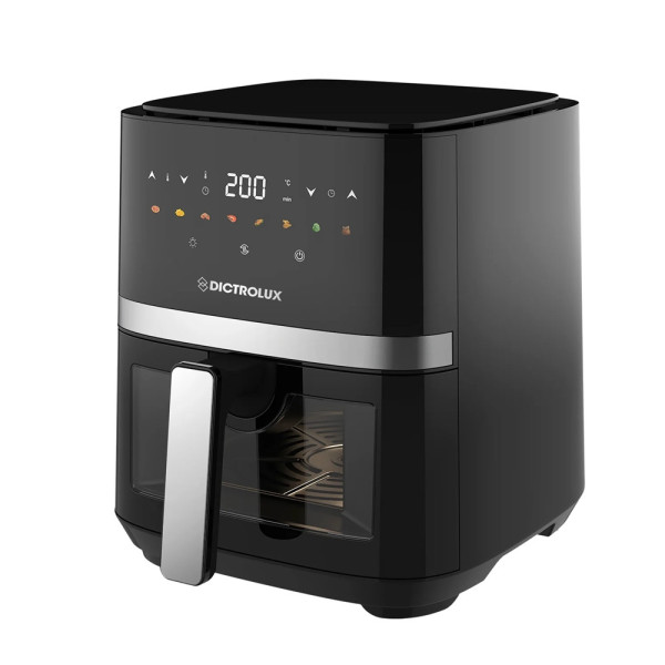 FRIGGITRICE AD ARIA 5LT 1450W DISPLAY LED TOUCH 8 PROGRAMMI FINESTRA