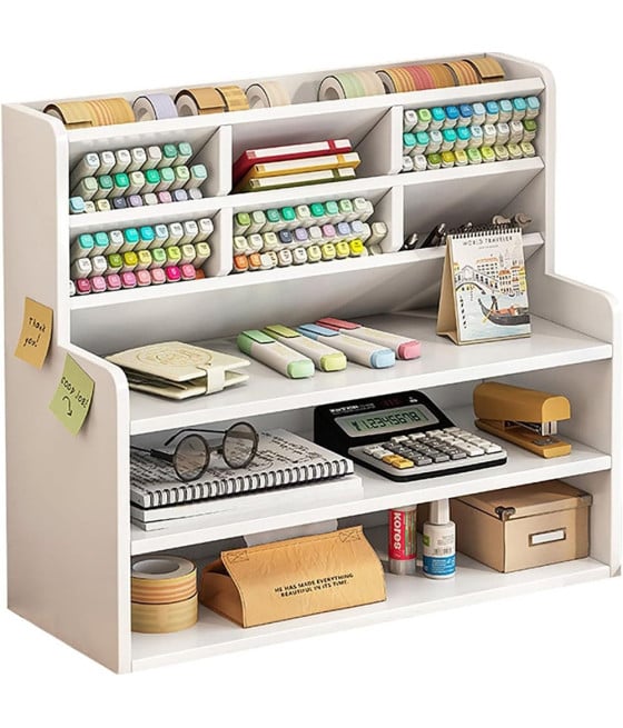 ORGANIZER DA SCRIVANIA MULTIUSO IN LEGNO SCAFFALE MULTIFUNZIONALE
