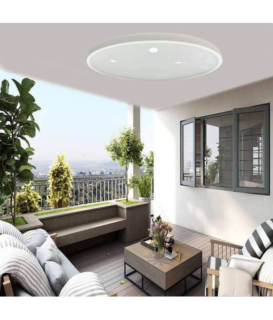 APPLIQUE DA MURO LED ROTONDO 32 W IP44 3 TEMPERATURE LUCE ES-PN380-3C