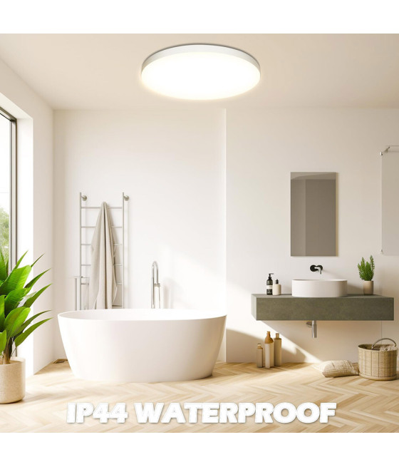 APPLIQUE DA MURO LED ROTONDO 32 W IP44 3 TEMPERATURE LUCE ES-PN380-3C
