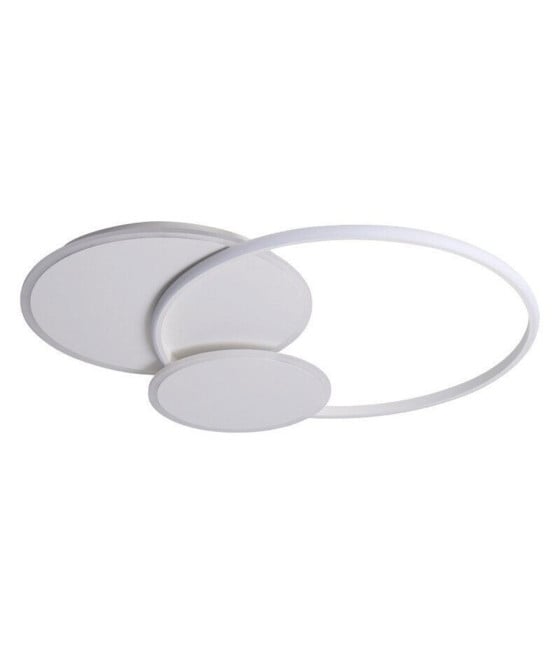 PLAFONIERA TONDA 3 CERCHI LED TRIPLA COLORAZIONE LUCE 37W MODERNO C32-3C