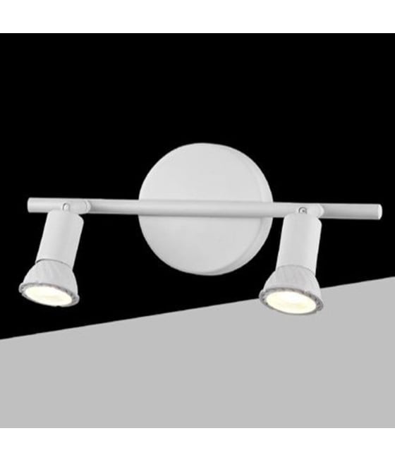 FARETTO SPOT LED ORIENTABILE DA SOFFITTO C72-B2 2XGU10 BIANCO MODERNO