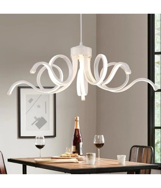 LAMPADARIO LED A SOSPENSIONE 54W DESIGN CURVO LUCE SELEZIONABILE B17-3C