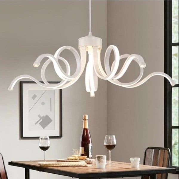 LAMPADARIO LED A SOSPENSIONE 54W DESIGN CURVO LUCE SELEZIONABILE B17-3C