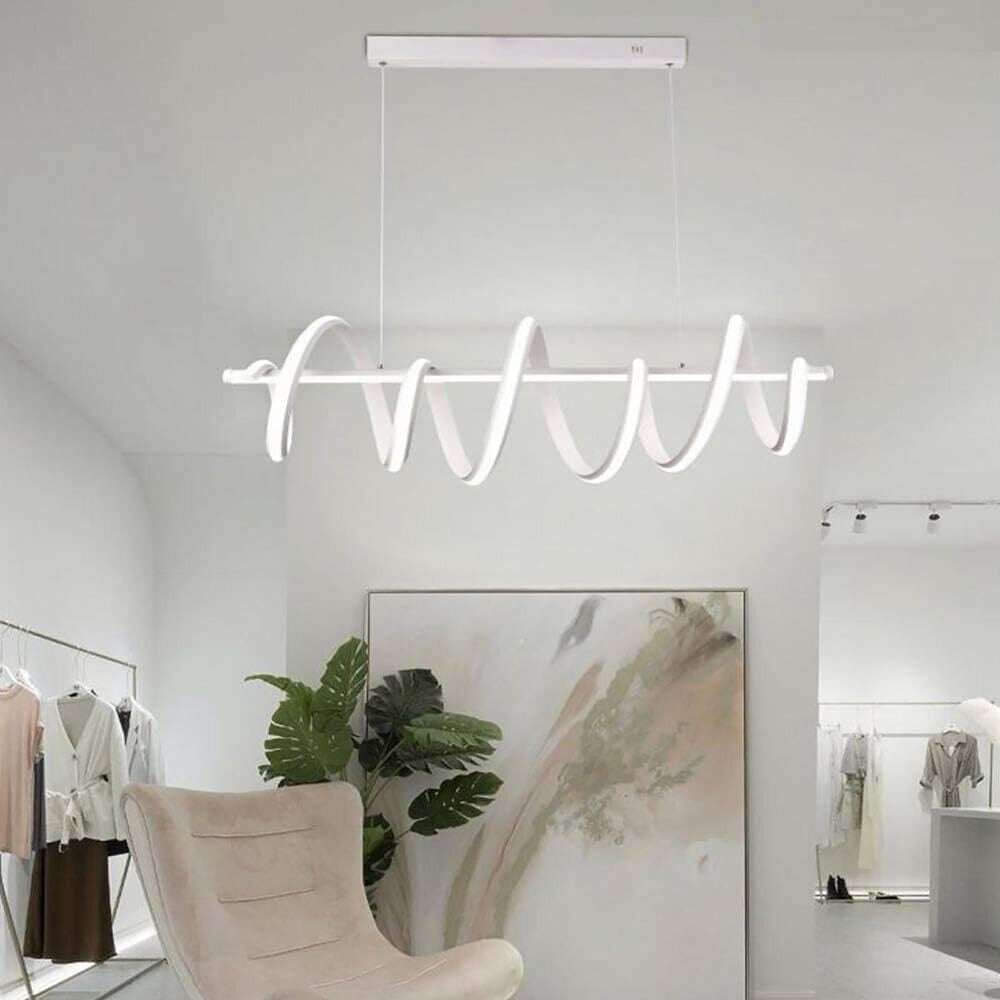 LAMPADARIO LED 60 WATT LAMPADA TWIST BIANCO STILIZZATO CCT A68-B3C