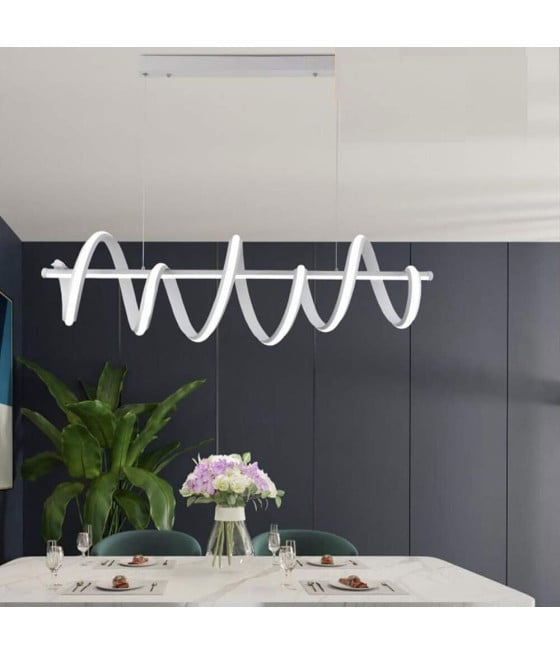 LAMPADARIO LED 60 WATT LAMPADA TWIST BIANCO STILIZZATO CCT A68-B3C