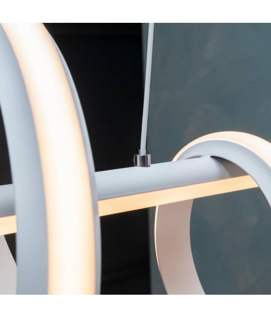 LAMPADARIO LED 60 WATT LAMPADA TWIST BIANCO STILIZZATO CCT A68-B3C