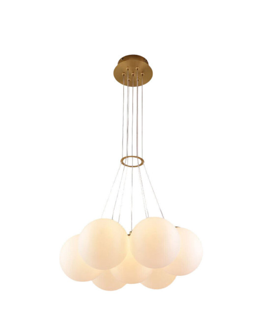 LAMPADARIO A SOSPENSIONE BRONZO LAMPADA SOFFITTO CON 7 SFERE G9 LP-84-7