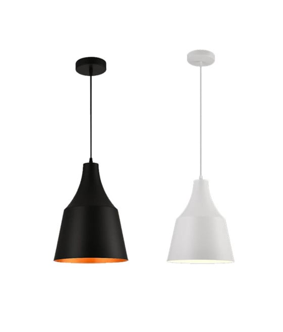 LAMPADARIO A SOSPENSIONE MODERNO CON PARALUME A CUPOLA ATTACCO E27 B46
