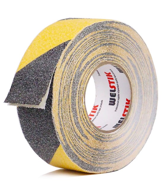 NASTRO ANTISCIVOLO ALTA RESISTENZA SICUREZZA 2,5CMX5MT NERO/GIALLO