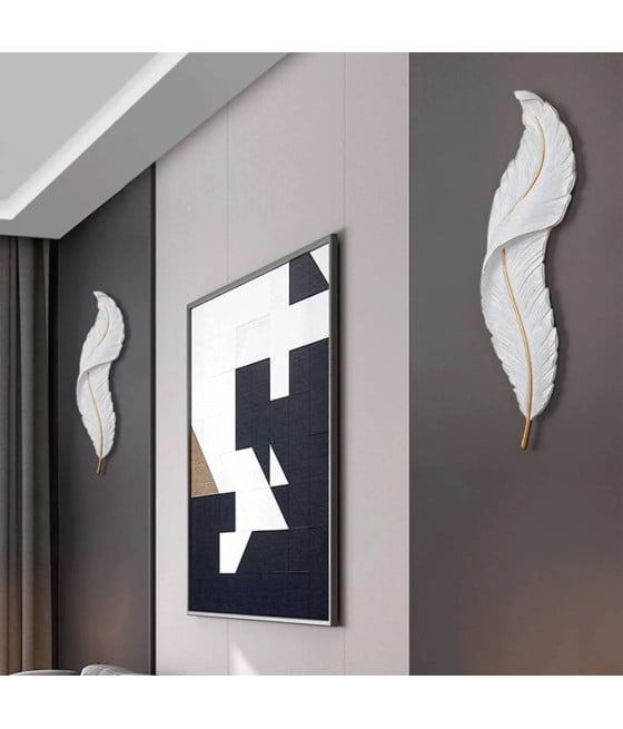 APPLIQUE LED MURO 12W CCT 3 TONALITÀ LUCE PIUMA BIANCA ORO RESINA AQ24-B3C