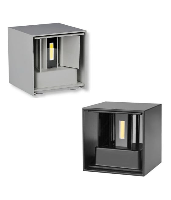 APPLIQUE MURO DOPPIO LED COB 12W FASCIO REGOLABILE CCT 3IN1 ES46-3C