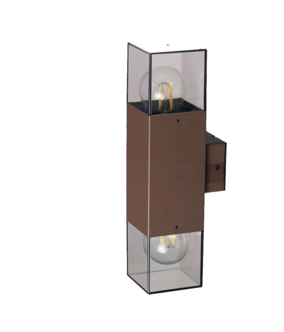 APPLIQUE ESTERNO PARETE DOPPIA EMISSIONE LUCE 2 ATTACCHI E27 ESM-01C