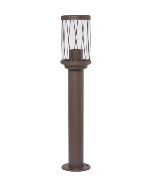 LAMPIONCINO DA ESTERNO IN ALLUMINIO ROSSO RUGGINE DA GIARDINO E27 PT-01