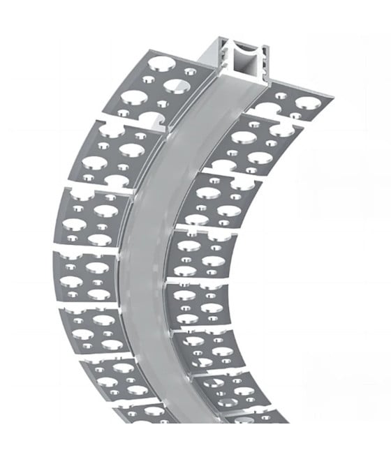 5PZ PROFILO ALLUMINIO FLESSIBILE INCASSO 1,5MT PER STRIP LED AL-35-S