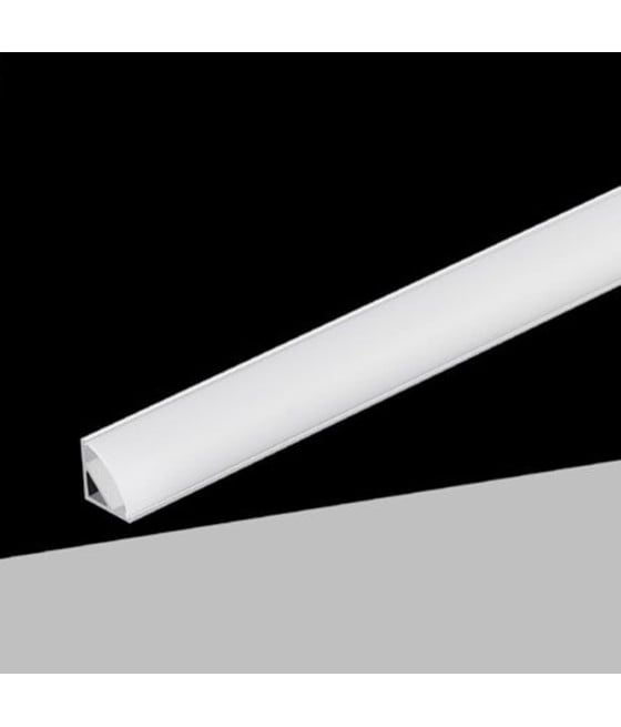 10 PROFILO ANGOLARE IN ALLUMINIO STRISCIA LED COPERTURA OPACA AL-24-S