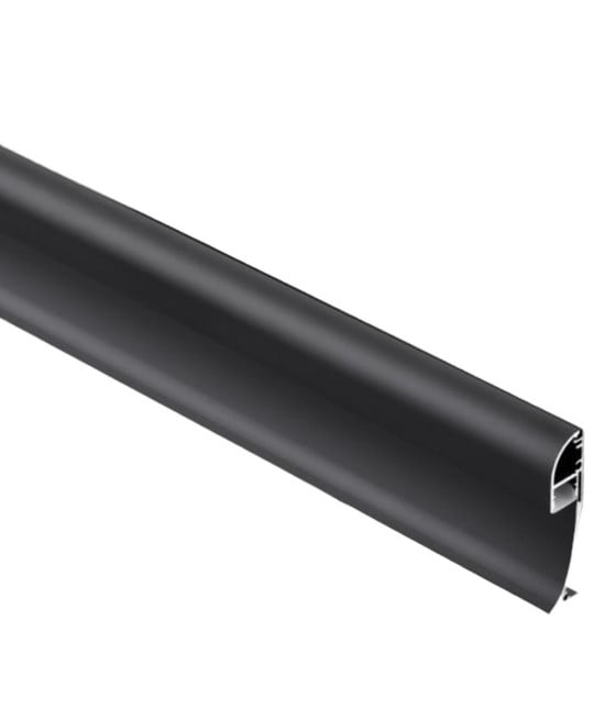 5PZ PROFILO ANGOLARE NERO ALLUMINIO STRISCE LED A SUPERFICIE 2MT AL-34