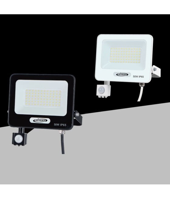 FARETTO LED 50W CON SENSORE MOVIMENTO PROIETTORE LUCE 6500K EK05-SEN-50