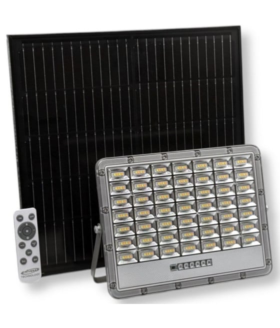 FARO LED IP65 GRIGIO CON PANNELLO SOLARE TELECOMANDO CCT TK08-200W-3C