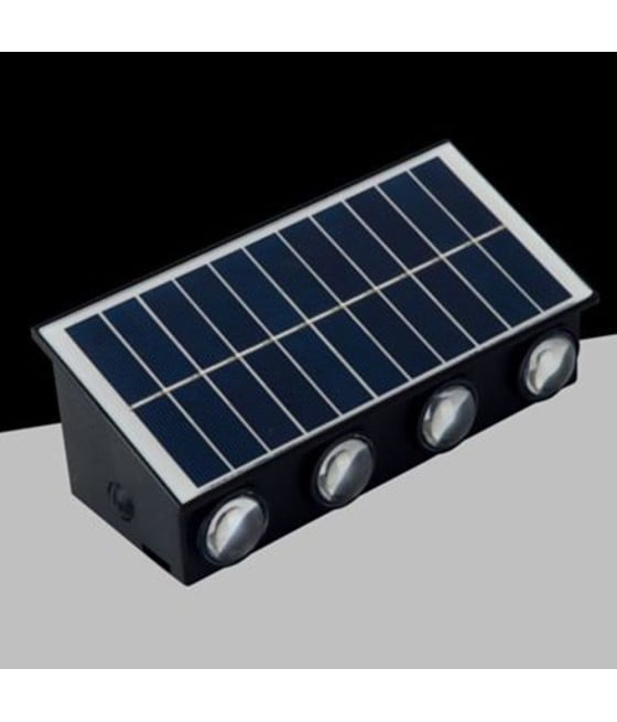APPLIQUE SOLARE LED ESTERNO CON SENSORE LUCE CALDA 3000K IP65 EWG-08T-C