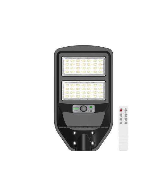 LAMPIONE STRADALE LED PANNELLO SOLARE SENSORE PIR LUCE FREDDA J02-70W-F