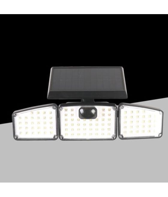 APPLIQUE SOLARE SENSORE LAMPADA PARETE LED IP65 LUCE 6500K EWE-05T-F