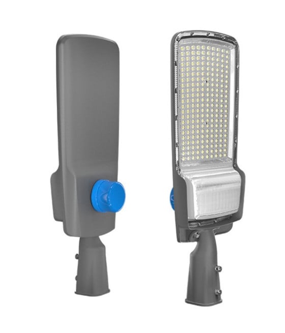 LAMPIONE STRADALE LED 100W SENSORE CREPUSCOLARE 6500K IP65 RX-100W-F