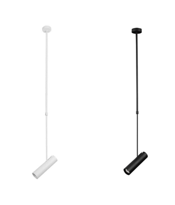 LAMPADARIO PORTAFARETTO PENDENTE A CILINDRO GU10 ASTA REGOLABILE 209