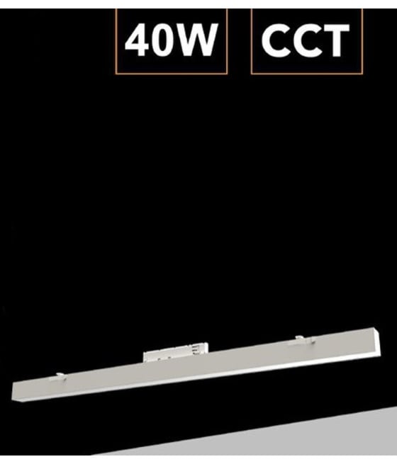 PLAFONIERA BARRA LINEARE LED PER BINARIO TRIFASE 40W CCT DL36120-3C