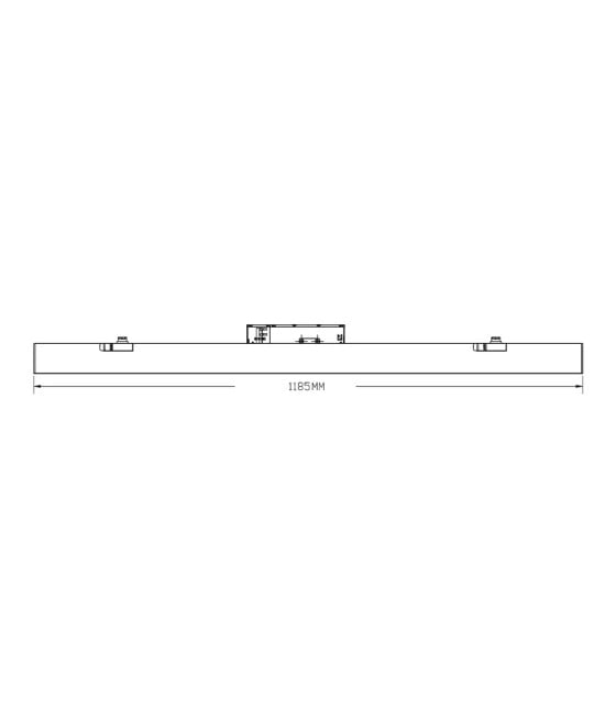 PLAFONIERA BARRA LINEARE LED PER BINARIO TRIFASE 40W CCT DL36120-3C