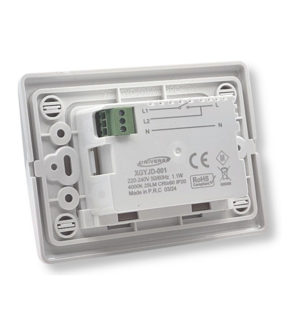 PUNTO LUCE EMERGENZA INCASSO 1.1W LUCE 3000K 4000K 6500K XGYJD-001