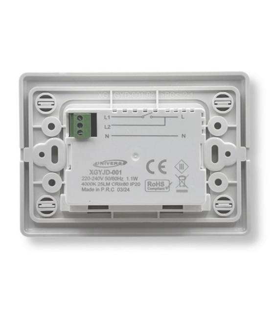 PUNTO LUCE EMERGENZA INCASSO 1.1W LUCE 3000K 4000K 6500K XGYJD-001