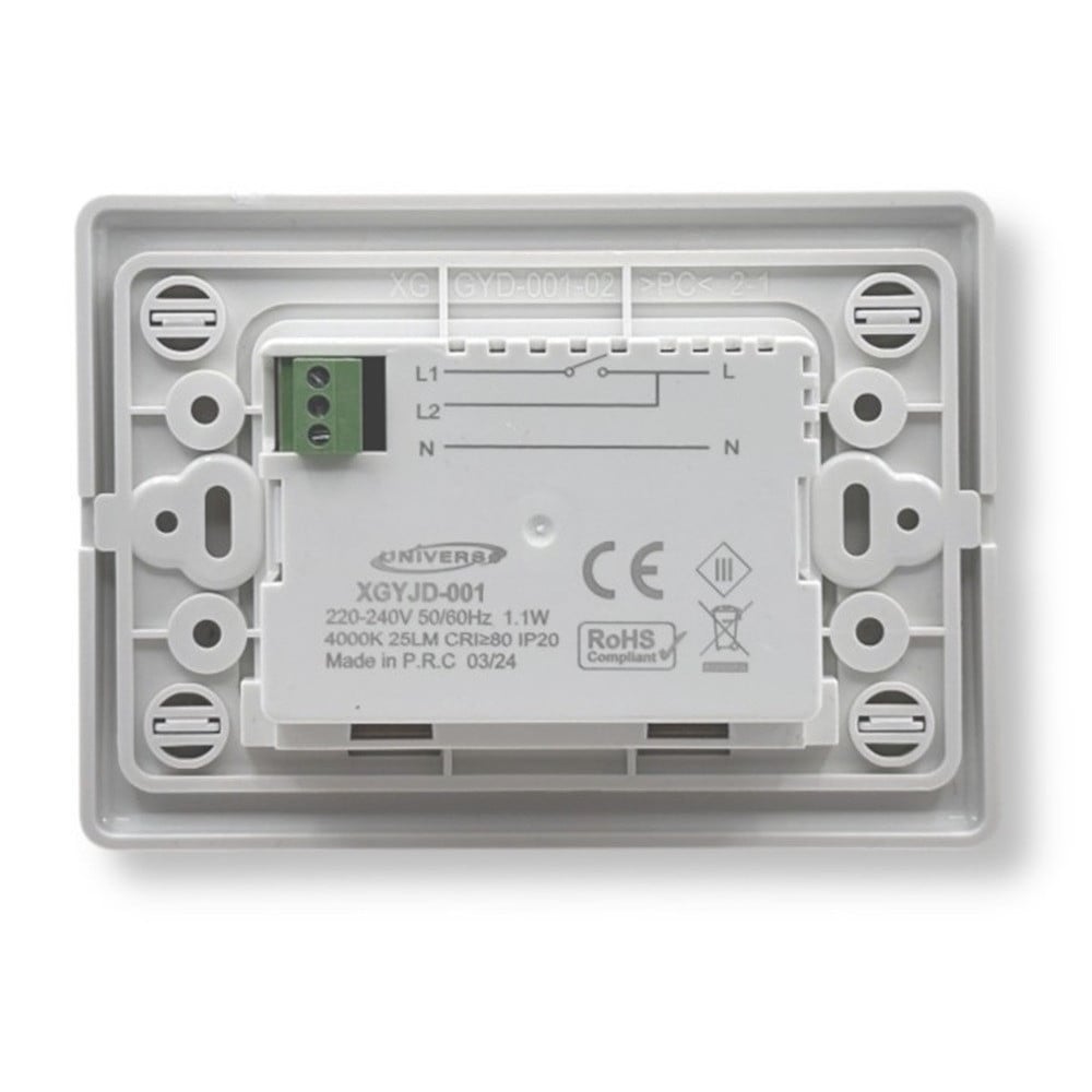PUNTO LUCE EMERGENZA INCASSO 1.1W LUCE 3000K 4000K 6500K XGYJD-001