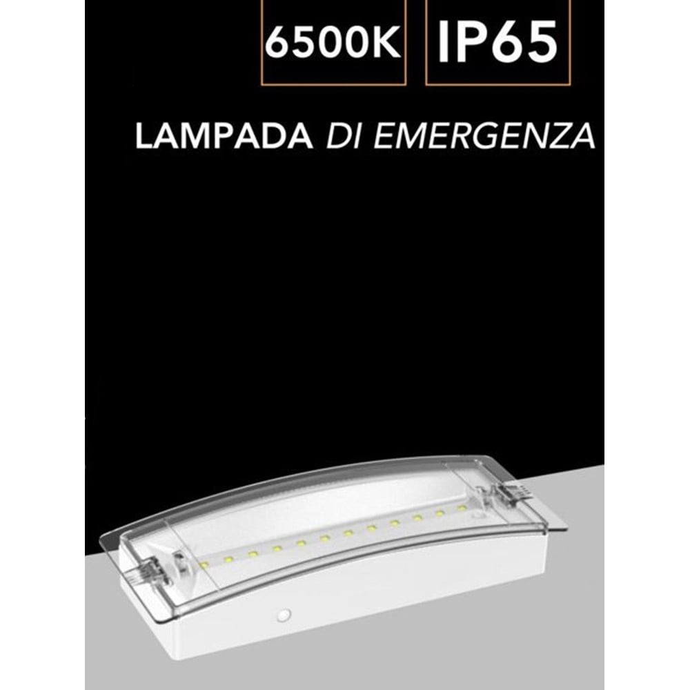 LAMPADA LED DI EMERGENZA ANTI BLACKOUT 1.5W IP65 LUCE 6500K LT-49312
