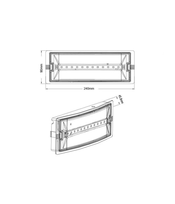 LAMPADA LED DI EMERGENZA ANTI BLACKOUT 1.5W IP65 LUCE 6500K LT-49312